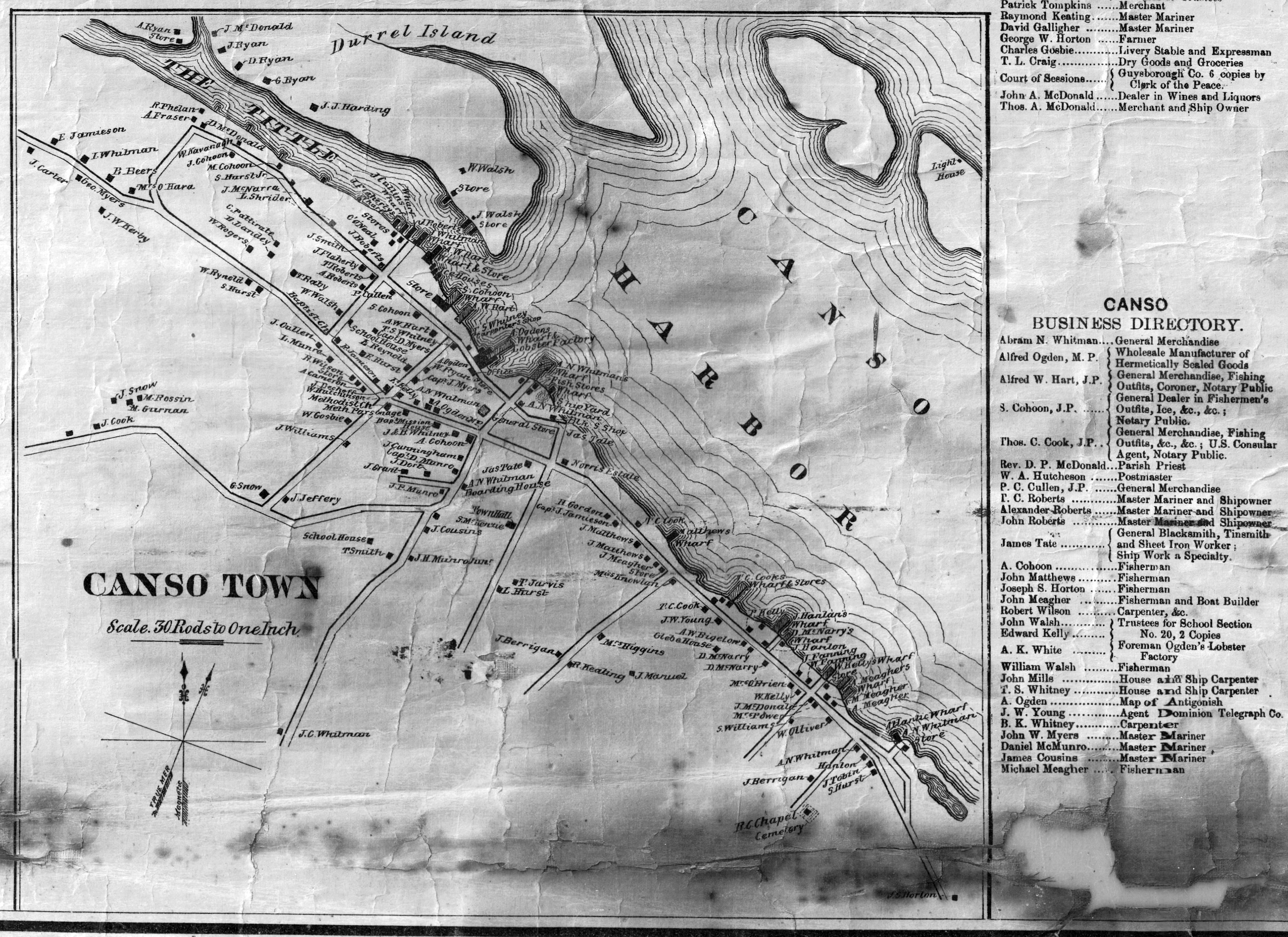 AF Church 1864 Guysborough Co. Map